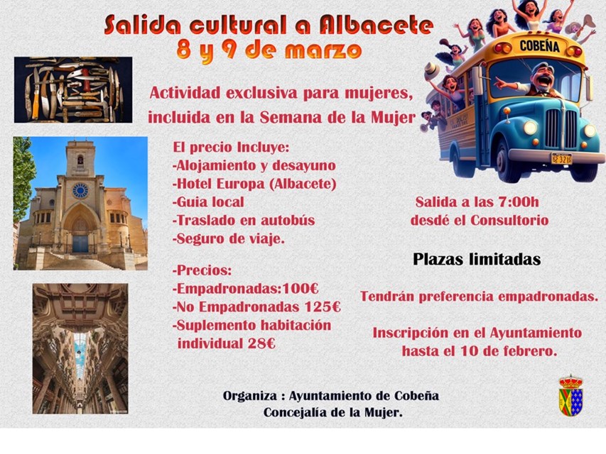 Salida Cultural a Albacete Semana de la Mujer | Marzo 2025