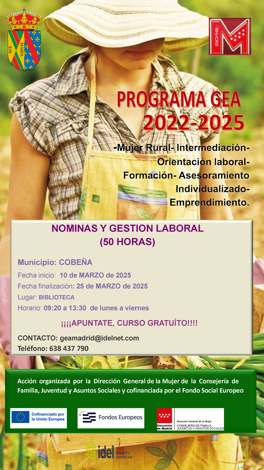 Curso Nóminas y Gestión Laboral Programa GEA | Marzo 2025