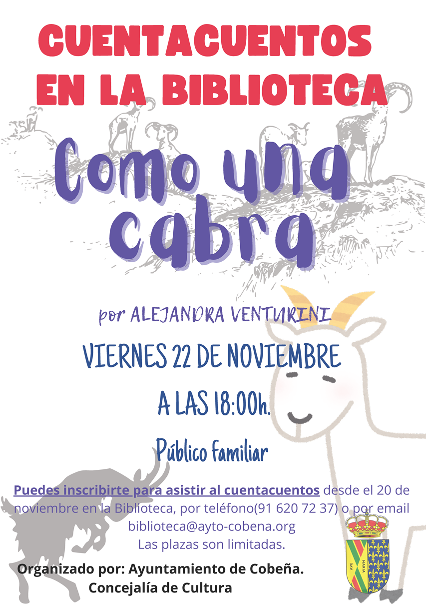 Cuenta Cuentos Biblioteca "Como una Cabra" |  22 noviembre 2024