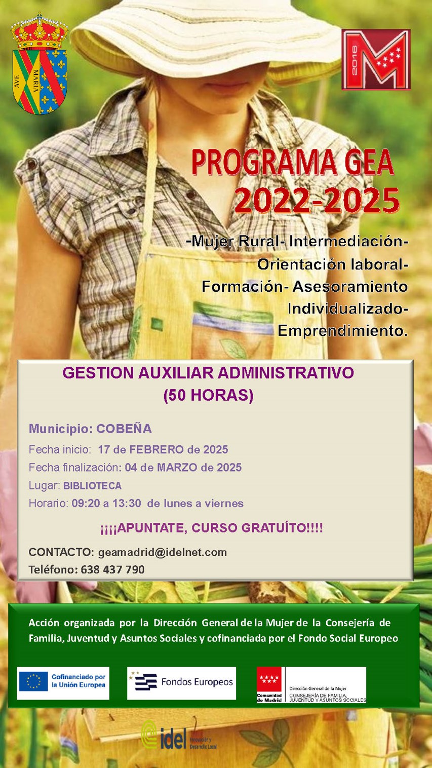 Curso Gestión Auxiliar Administrativo Programa GEA | Febrero y Marzo 2025